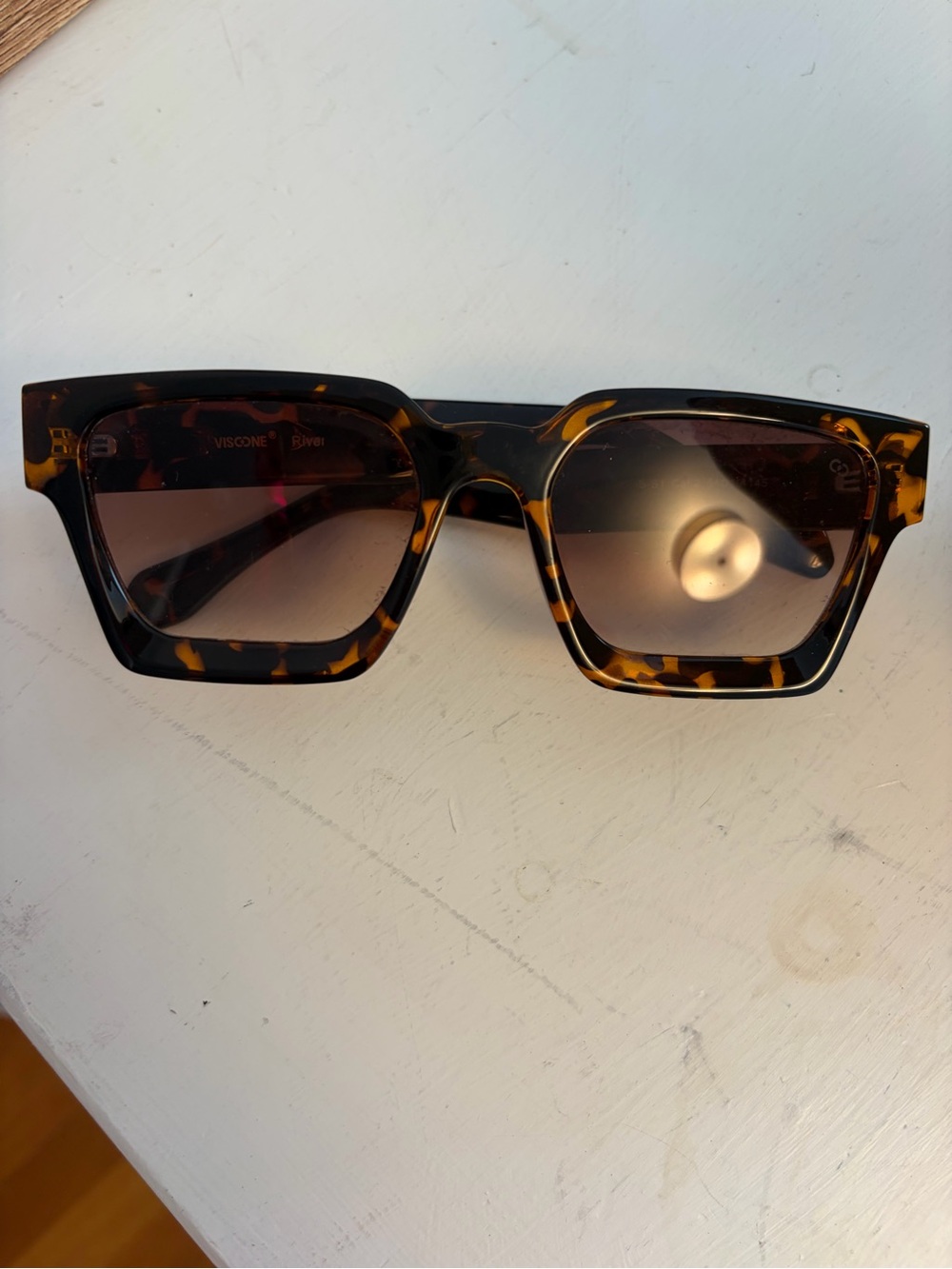 Viscone Warby Parker Tortoiseshell Square Frame Sunglasses - Brown Lenses